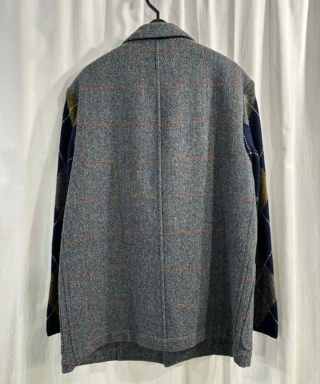 AD1996 COMME des GARCONS HOMME PLUS アーガイル袖切り替えデザインジャケット（PJ-04062M-A）