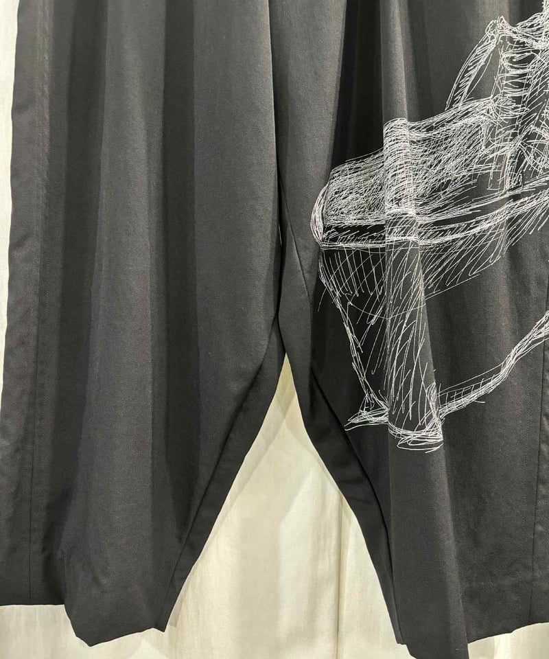 2016SS yohji yamamoto pour homme スカルプリントパンツ（HO-