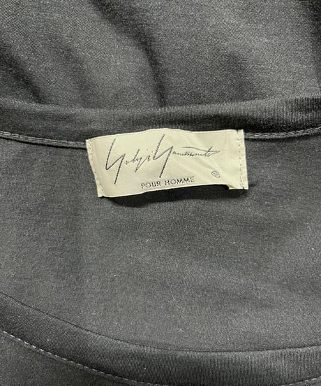 2020SS yohji yamamoto pour homme スリットロング半袖Tシャツ（HN-T66-880）