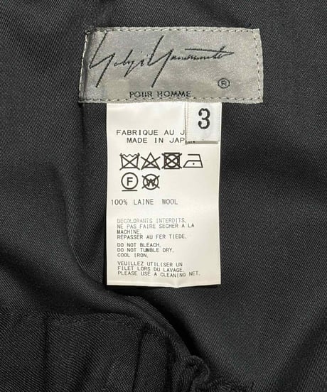 美品 2020AW yohji yamamoto pour homme ハカマパンツ（HR-P93-100）