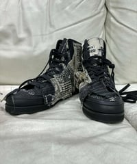 2022SS yohji yamamoto pour homme ニュースペーパーハイカットスニーカー（HG-E18-362）
