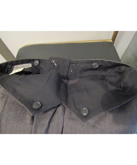 11ss yohji yamamoto pour homme グレー ストライプデザインパンツ HO-P37-302