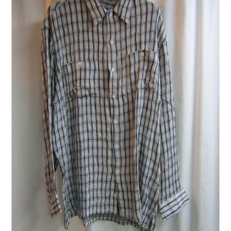 Y's for men yohji yamamoto シャーリング加工チェックブラウス MI-B08-201