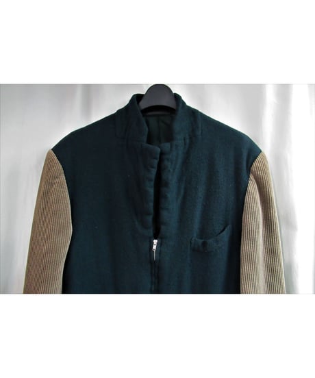 AD1994 COMME des GARCONS HOMME PLUS 縮絨 フロントジッパー 切替コーデュロイジャケット④ PJ-04004S