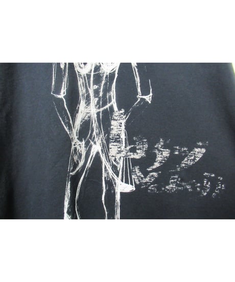 Lazy yohji Yohji Yamamoto +noir バックブリントデザイン ラグランスリーブカットソー（NK-T03-075）