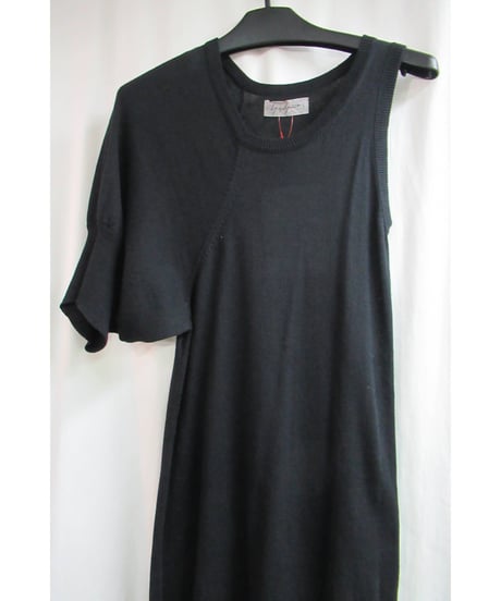 09ss 新品 yohji yamamoto femme 変形デザイン片袖ロングニット FV-K12-094
