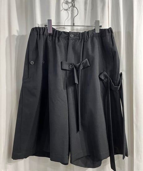 SAMPLE 2020SS yohji yamamoto pour homme テープ付きハーフパンツ（HN-P68-100）
