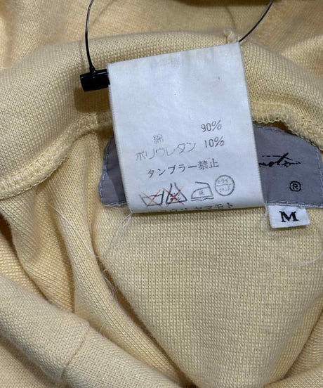 難あり 1980's yohji yamamoto femme vintage 丸文字ロゴ フーテッドカットソー（F-T-196xxx）