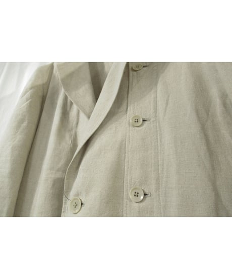 21ss yohji yamamoto pour homme リネン 多釦デザイン ノーカラージャケット（HD-J21-303）