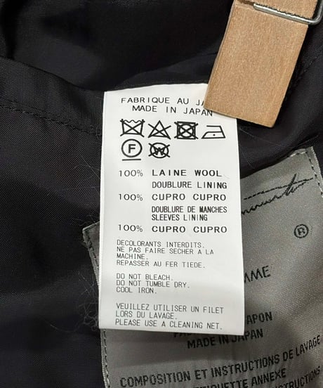 2018AW yohji yamamoto pour homme ドクタージャケット（HV-J73-533）