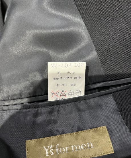 Y's for men yohji yamamoto 3釦ジャケット（MJ-J03-100）