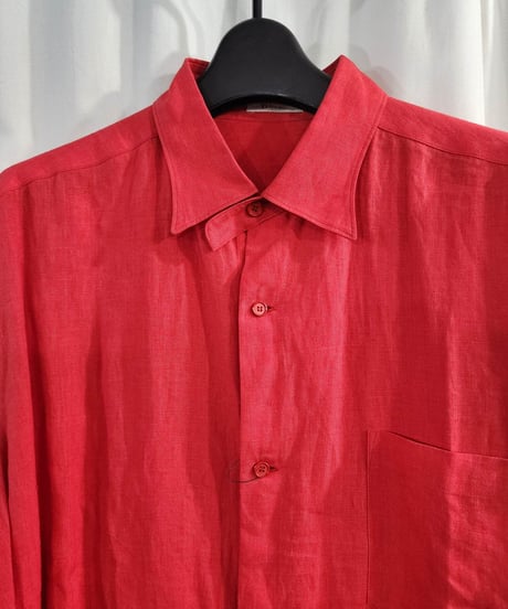 Y's for men yohji yamamoto 赤 麻 ロングブラウス MK-B23-300