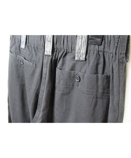 Y’s for men yohji yamamoto ウエストレザー切替え  バックポケットデザイン ストレートワイドパンツ（ML-P08-220）