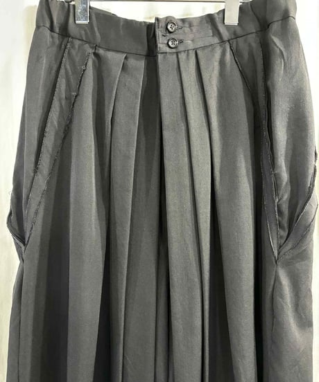 2012SS yohji yamamoto pour homme vintage ウールギャバハカマパンツ（HB-P66-100）