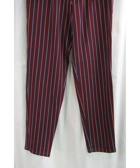 新品 90’s Y's for men yohji yamamoto vintage ストライプ ボルドーデザインパンツ MW-P08-104