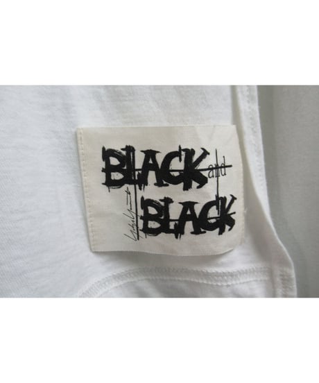 17ss BLACK and BLACK yohji yamamoto +noir 白 顔料プリントカットソー ND-T61-074