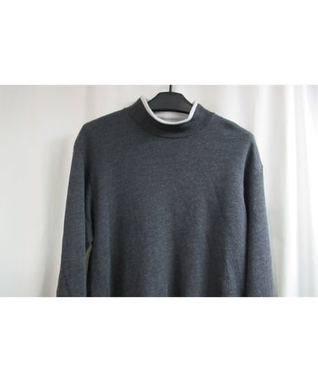 Y's for men yohji yamamoto グレー ハイネックデザインニット ML-T17-162