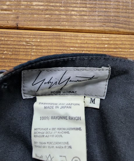 1996ss yohji yamamoto pour homme 花と少年期 チェック7分丈パンツ (HF-P67-267)