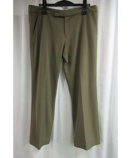 yohji yamamoto femme カーキ シンプルボックスパンツ FV-P30-526