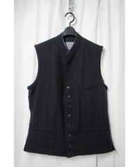 94aw yohji yamamoto pour homme vintage マリオネット期 襟デザインベスト 紺（HV-V13-159）