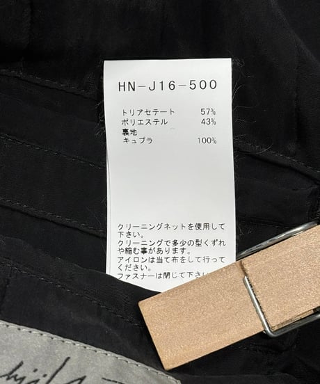 2020SS yohji yamamoto pour homme ファスナーロングジャケット（HN-J16-500）