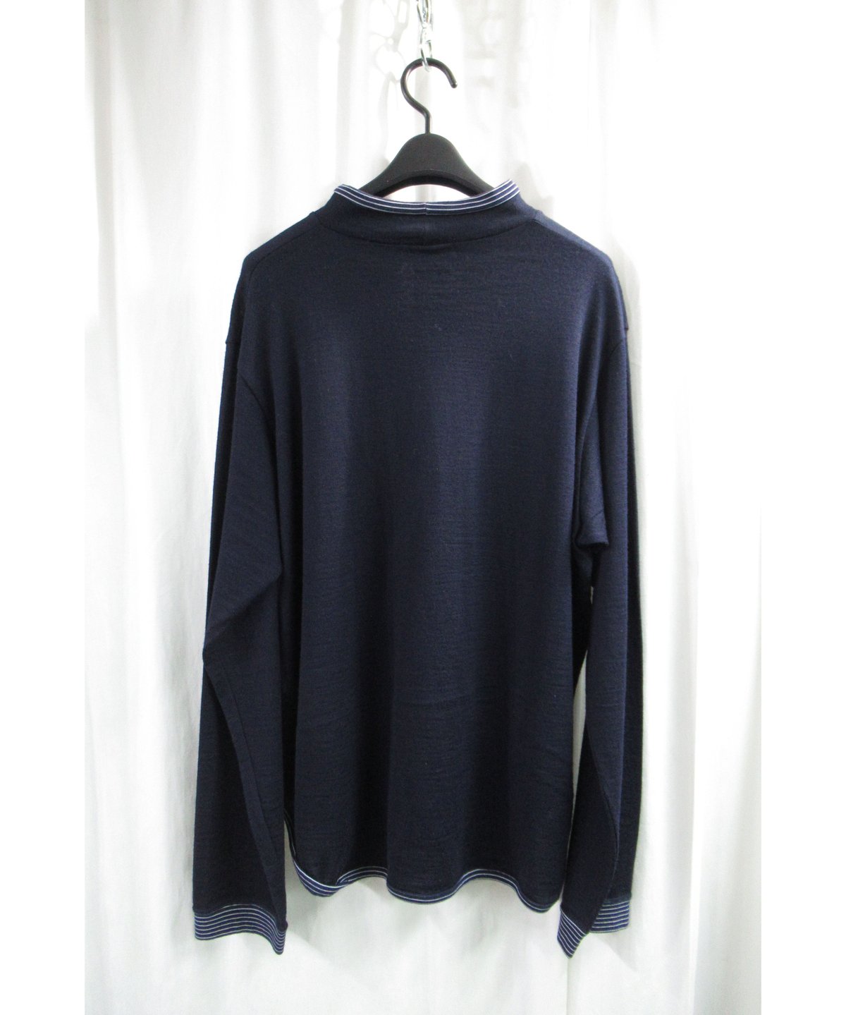 Y's for men カットオフハイネック細ボーダーリブTシャツ カットソー タートルネック Archive Yohji Yamamoto Pour Homme Y's for men カットオフハイネック細ボーダーリブTシャツ カットソー