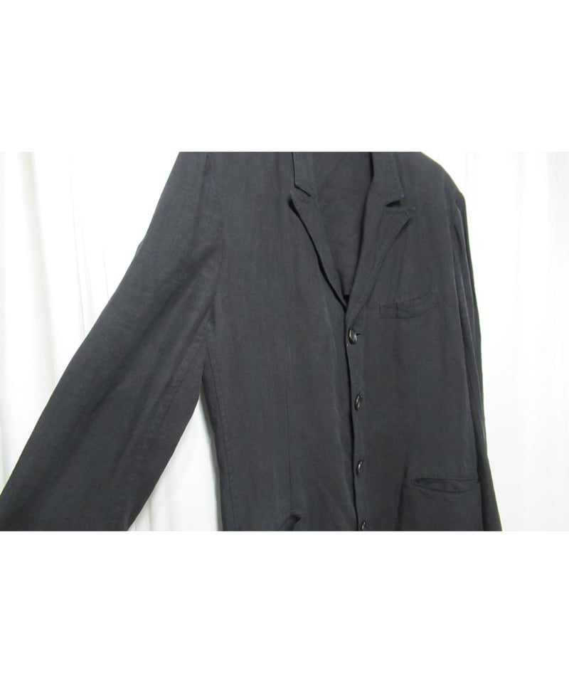 04ss Yohji Yamamoto Pour homme ラミージャケット 04ss yohji yamamoto pour homme 麻 ステッチデザインジャケット