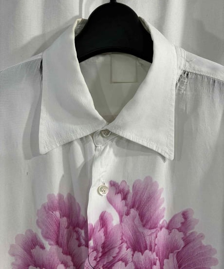 難あり 1996SS yohji yamamoto pour homme vintage 花と少年 花プリントブラウス（H-B-201xxx）