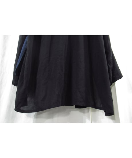 17ss yohji yamamoto pour homme 素材 カラー切替え デザインブラウス（HD-B19-804）