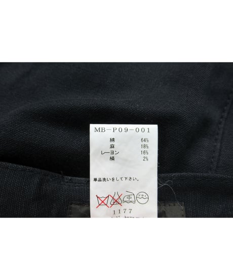 Y's for men yohji yamamoto 黒 ミリタリーデザインパンツ MB-P09-001