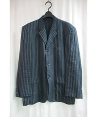 80’s COMME des GARCONS HOMME vintage 襟切替え ストライプジャケット HJ-02025M