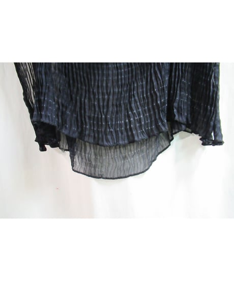 95ss yohji yamamoto femme vintage 黒 チリメン 着物デザインカットソー FB-T71-836
