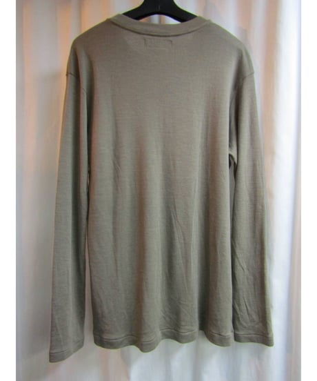 02aw yohji yamamoto pour homme カーキ シンプルニットカットソー HM-T05-933