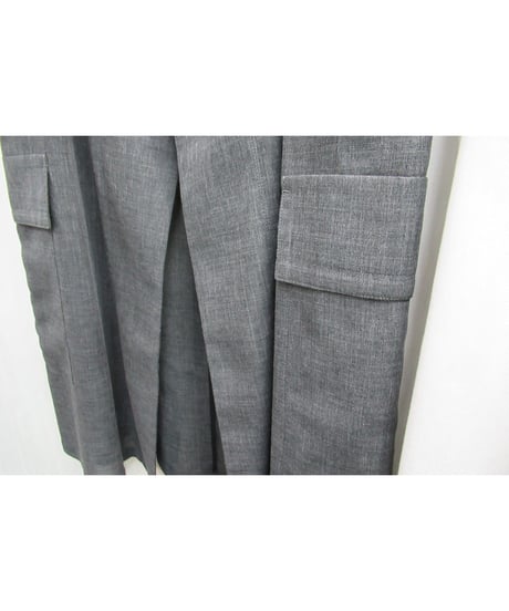 03ss yohji yamamoto femme ノースリーブ ボタンレスデザインジャケット グレー（FQ-J35-118-G）