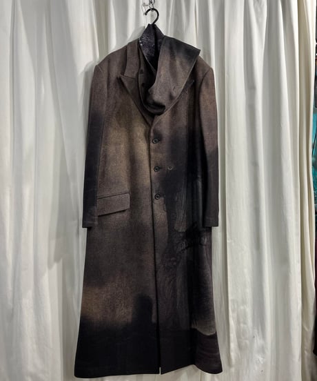 2022AW yohji yamamot pour homme ストール付きロングジャケット（HE-J40-168）