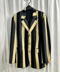 1980's yohji yamamoto pour homme vintage 丸文字ロゴ ストライプジャケット（H-J-239xxx）