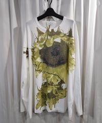 未使用 2022ss yohji yamamoto pour homme ロゴ入りフラワープリントカットソー　（HG-T30-278)