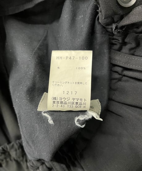 2019SS yohji yamamoto pour homme サルエルパンツ(HH-P47-100)
