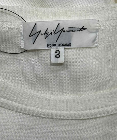 2007SS yohji yamamoto pour homme 切替半袖Tシャツ（HT-T21-844）