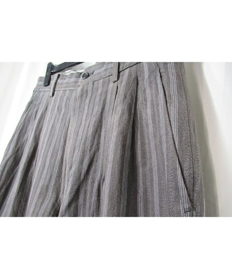 94ss yohji yamamoto pour homme vintage ストライプ テーパードパンツ（HT-P02-036）