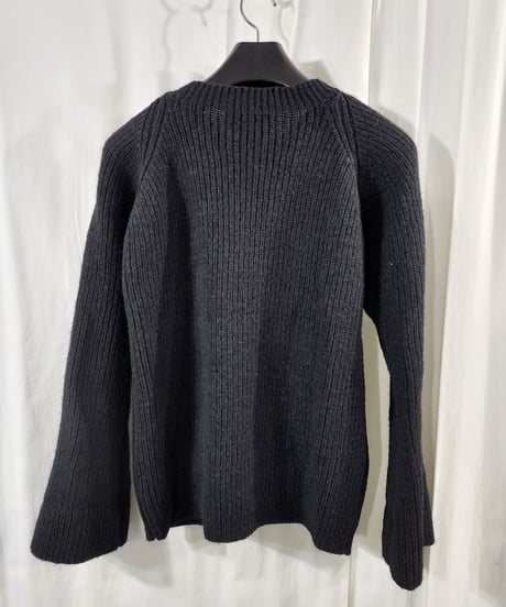 1997aw yohji yamamoto femme 黒 シンプルニット (FI-K29-930)