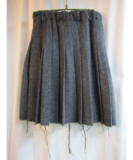 REGULATION yohji yamamoto femme ツイードデザインプリーツスカート FF-S51-110