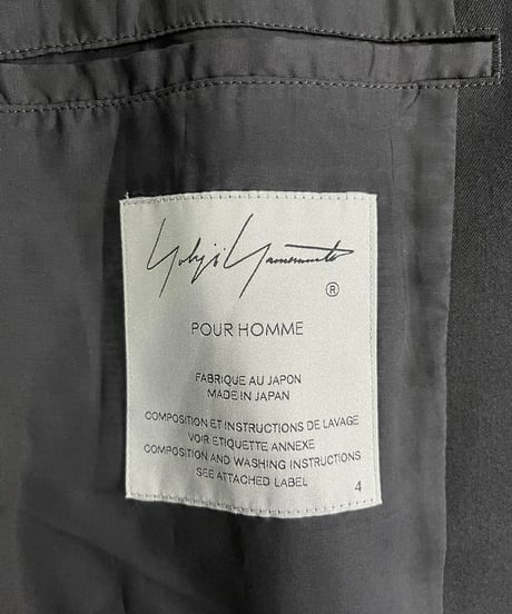 2021AW yohji yamamoto pour homme サイドジッパージャケット（HX-J20-100）