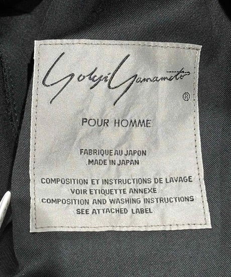 2018AW yohji yamamoto pour homme ヨウジ刺繍入りテーパードパンツ (HV-P66-528)