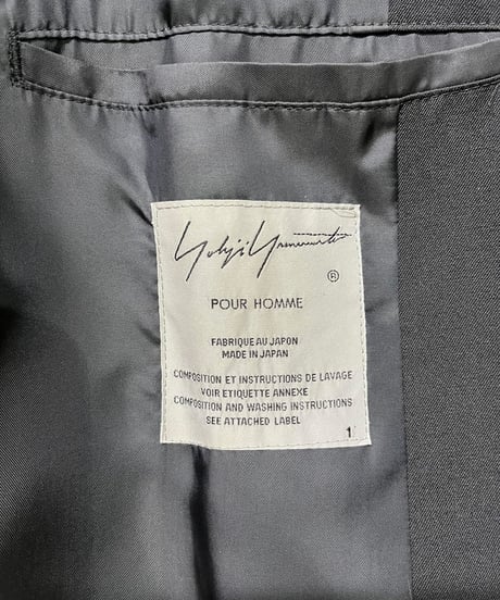 2018AW yohji yamamoto pour homme フード付きデザインロングコート（HV-D13-124）