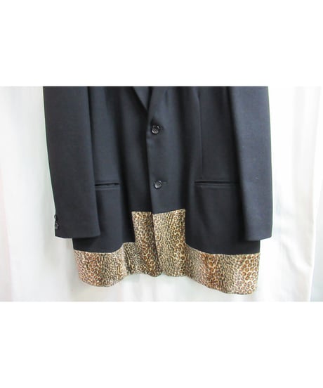 92aw yohji yamamoto pour homme vintage ヒョウ柄切替えデザインジャケット HS-J26-818