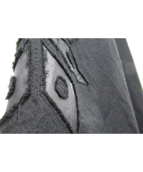 03aw yohji yamamoto pour homme レザー切替えデザインパンツ（HU-P59-169）