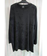 18aw B yohji yamamoto +noir 黒 顔料プリントデザインカットソー NV-T55-071