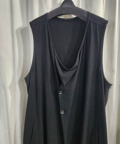 2018aw yohji yamamoto pour homme 黒 デザインドレス (HV-D10-108)