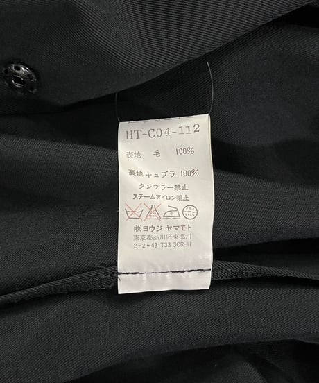 2007SS yohji yamamoto pour homme レイヤードノーカラーコート（HT-C04-112）